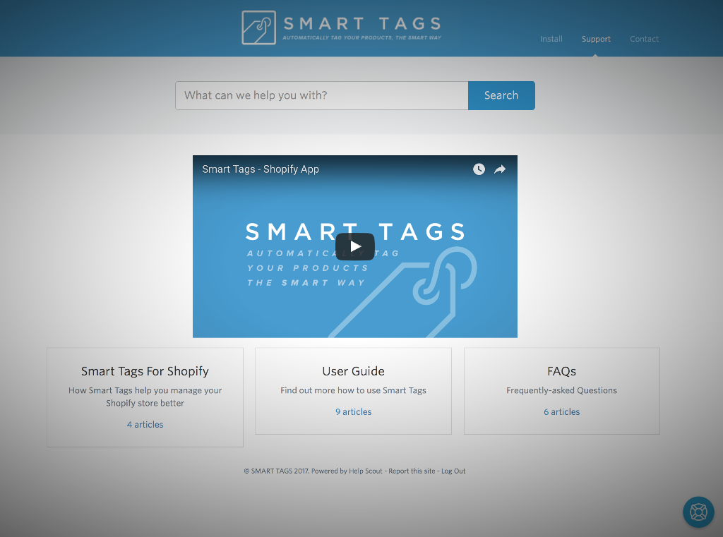 New help portal for Smart Tags
